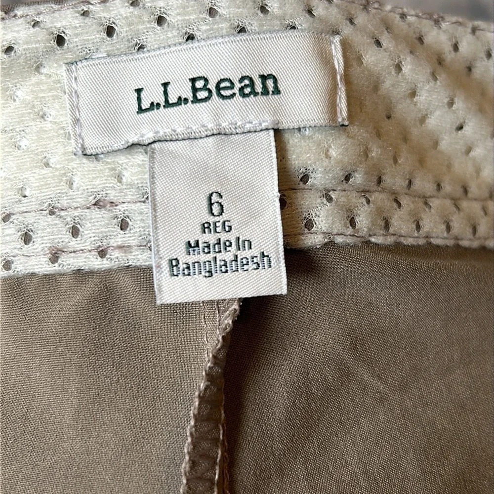 LL Bean Women's Water-Repellent Comfort Trail Skort, Mid-Rise size 6 ☀️